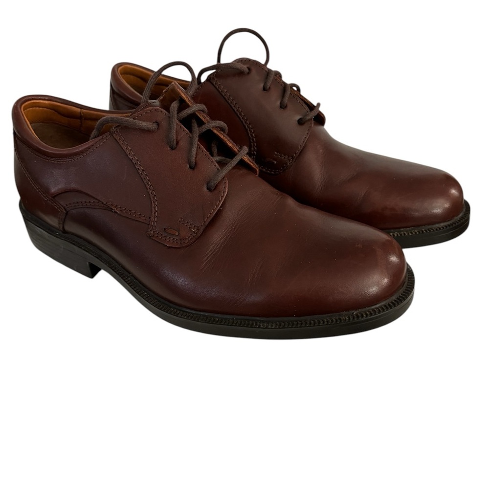 G H Bass Mens Longstreet Leather Lace Up Oxfords Brown Size 8.5 M